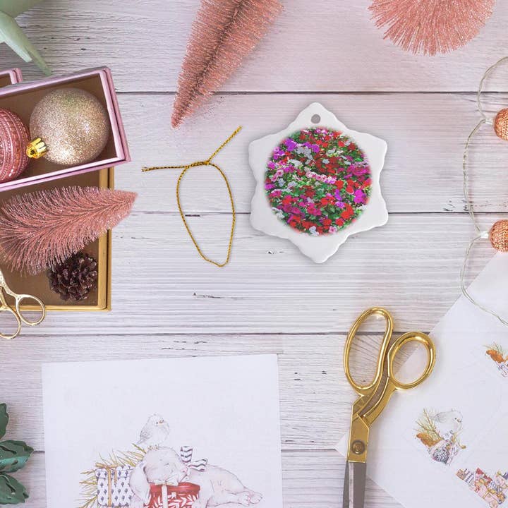 3dRose - Wholesale Ornament - 3dRose, Carpet of colorful petunia flowers, Ornament5