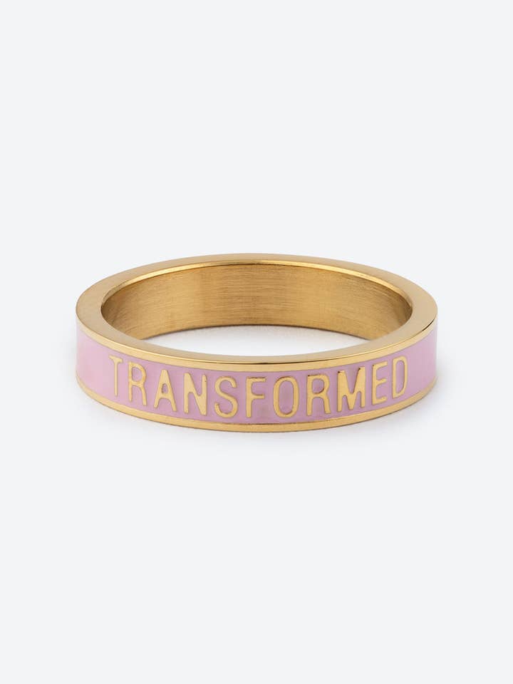 Ring aus rosa Emaille für den Großhandel von Elevated Faith