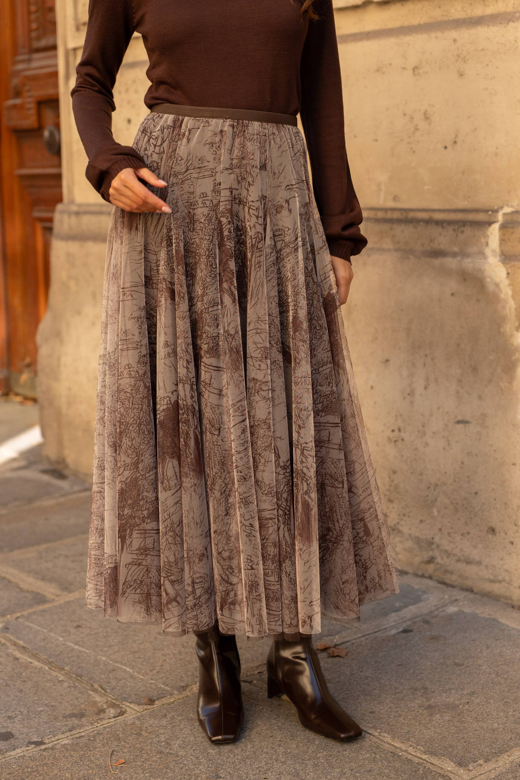 CHOKLATE PARIS - Wholesale Skirt - Women's - Amber skirt in toile de Jouy printed tulle - CK08202-110