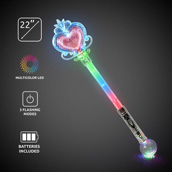 Windy City Novelties - Wholesale Light-Up Toy - Kids & Baby - LED Light Up Jumbo Princess Wand Toy 2