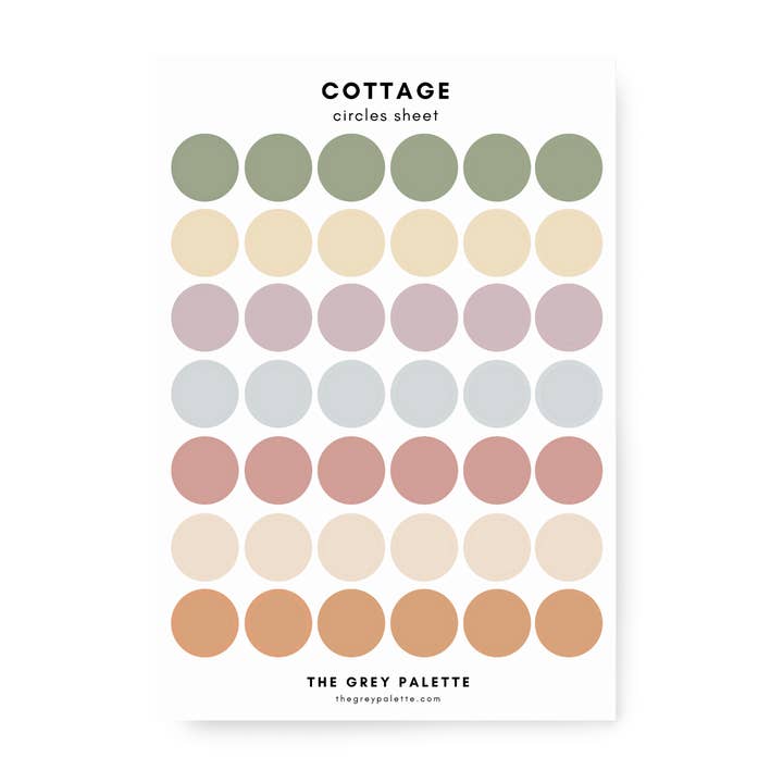 Cottage Colours Sticker Sheet for wholesale by The Grey Palette