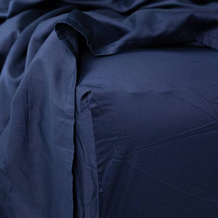Nest Essentials - Wholesale Sheet Set - 300 TC Cotton Sheet Set- Made in India- Navy Blue
