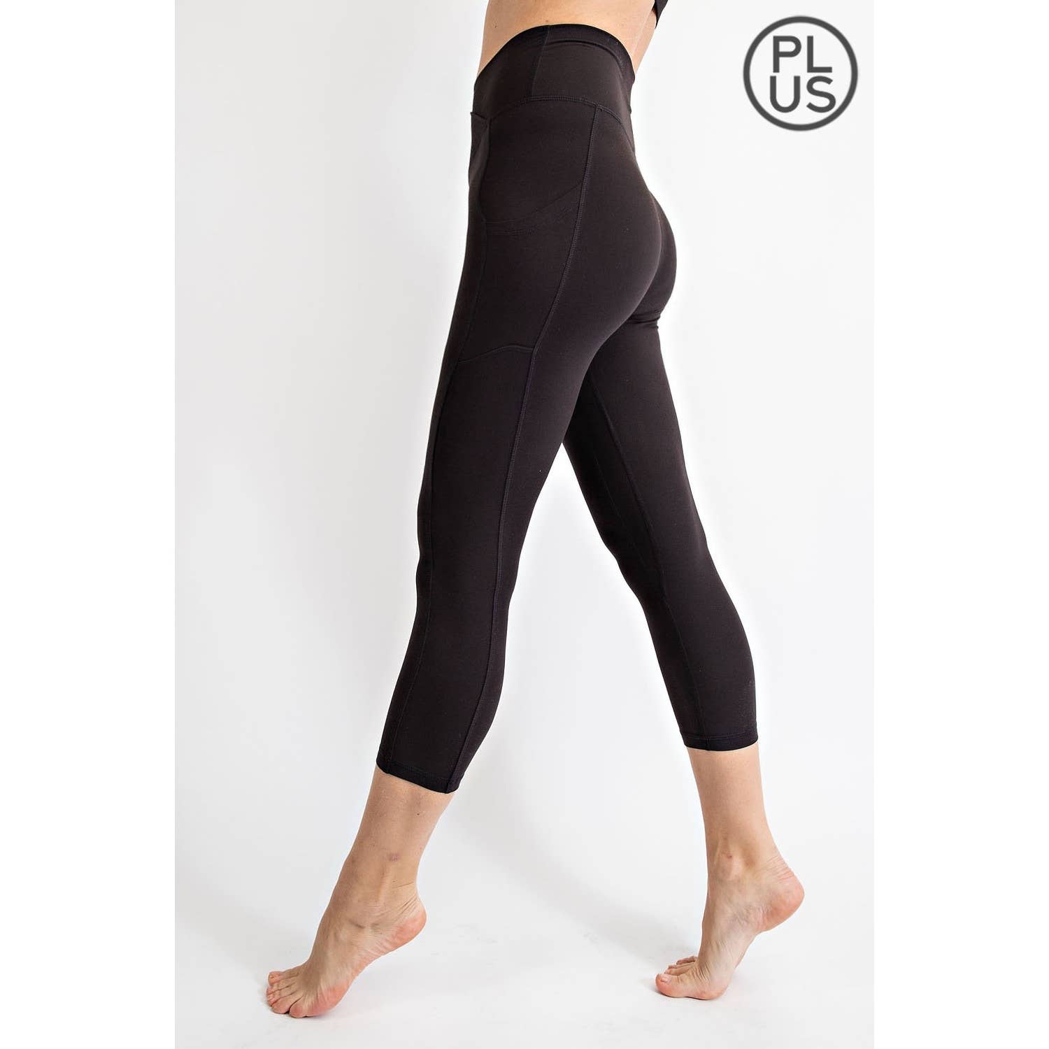 Rae Mode - Wholesale Athletic/Lounge Leggings - Women's - PLUS SIZE V WAIST CAPRI LENGTH LEGGINGS5