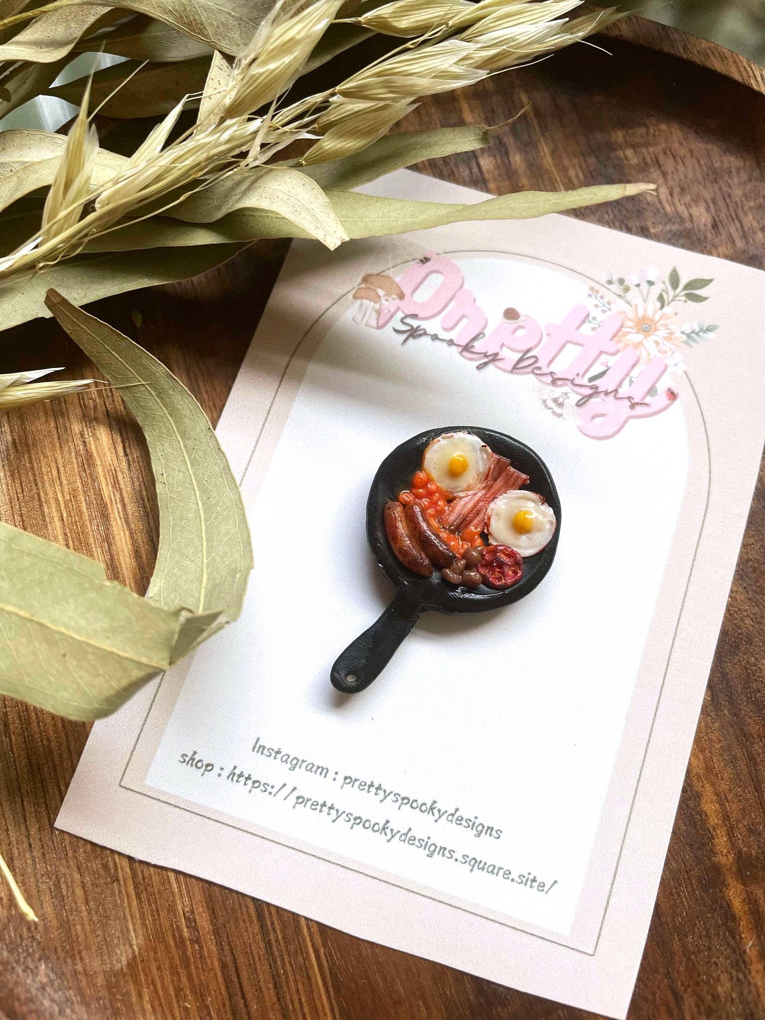 PrettySpookyDesigns – wholesale Magnet – Polymer clay magnet - Fried Breakfast | home decor | food1