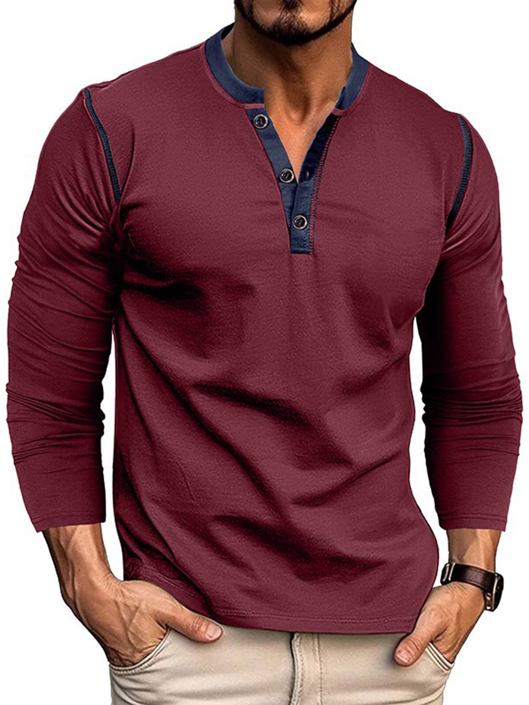 Wholesalesir - Vente T-shirt – homme - T-shirt Henry à manches longues4