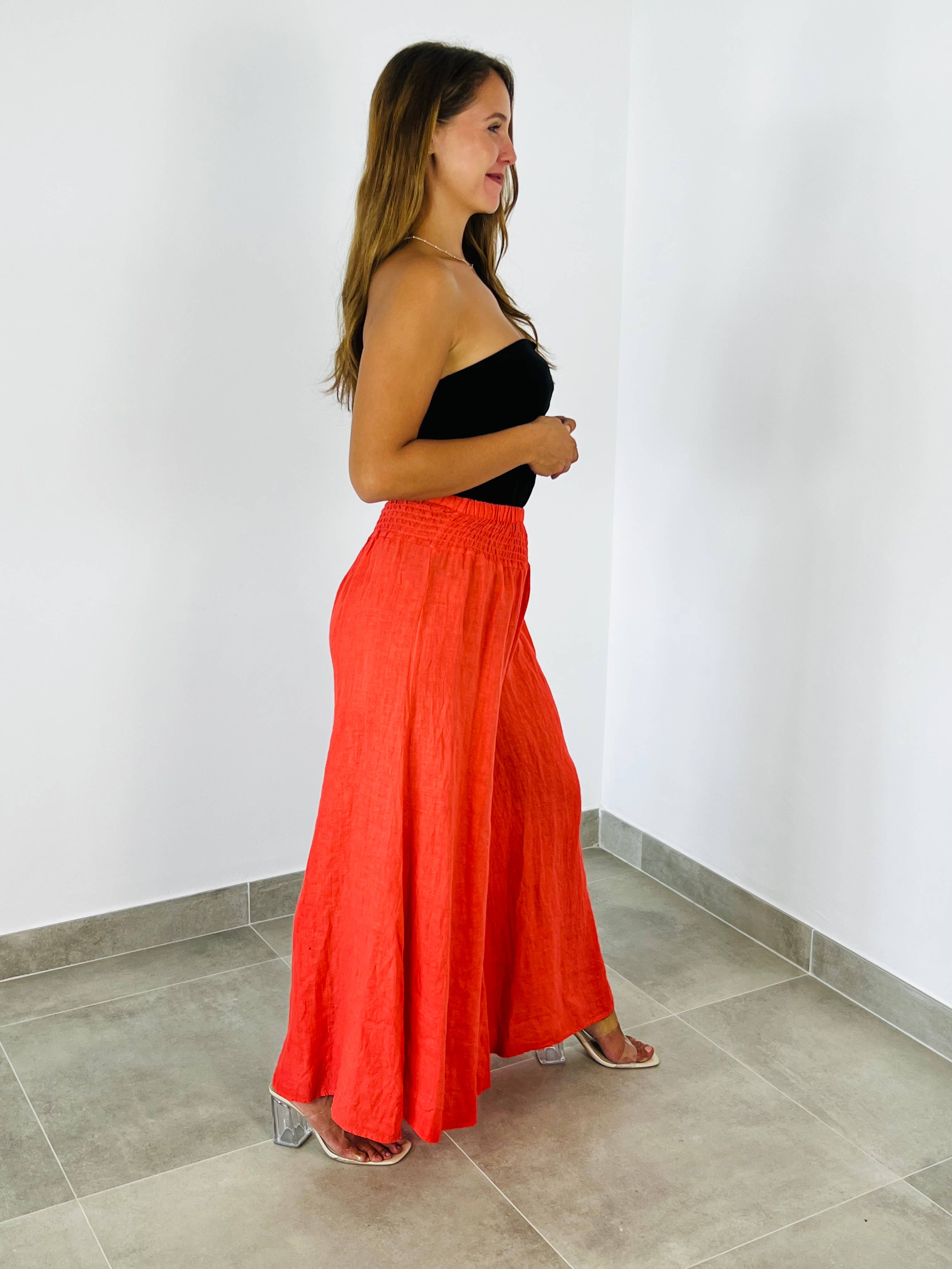 Linen & More – wholesale Pants – Women's – REF 30201 WIDE LEG LINEN PANTS 100%17