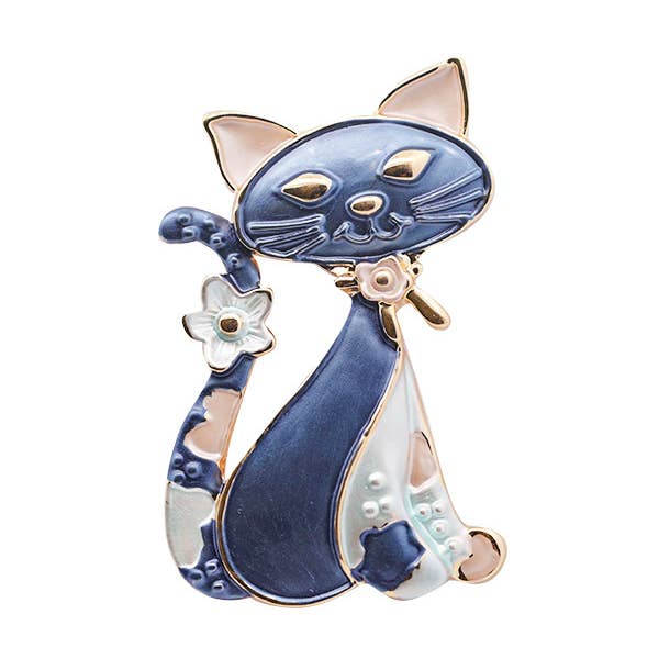 ALFINETE MAGNÉTICO ESMALTADO GATO - SW2464B672 por atacado de AMORINO SRL