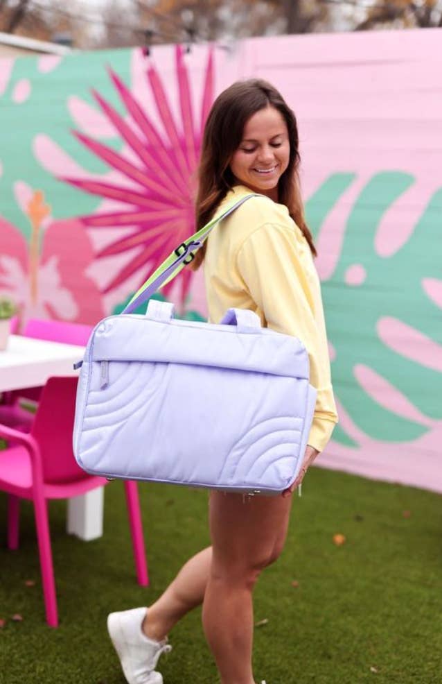 Jadelynn Brooke - Wholesale Weekender Bag - Women's - Modern Puffer Duffle - Lilac