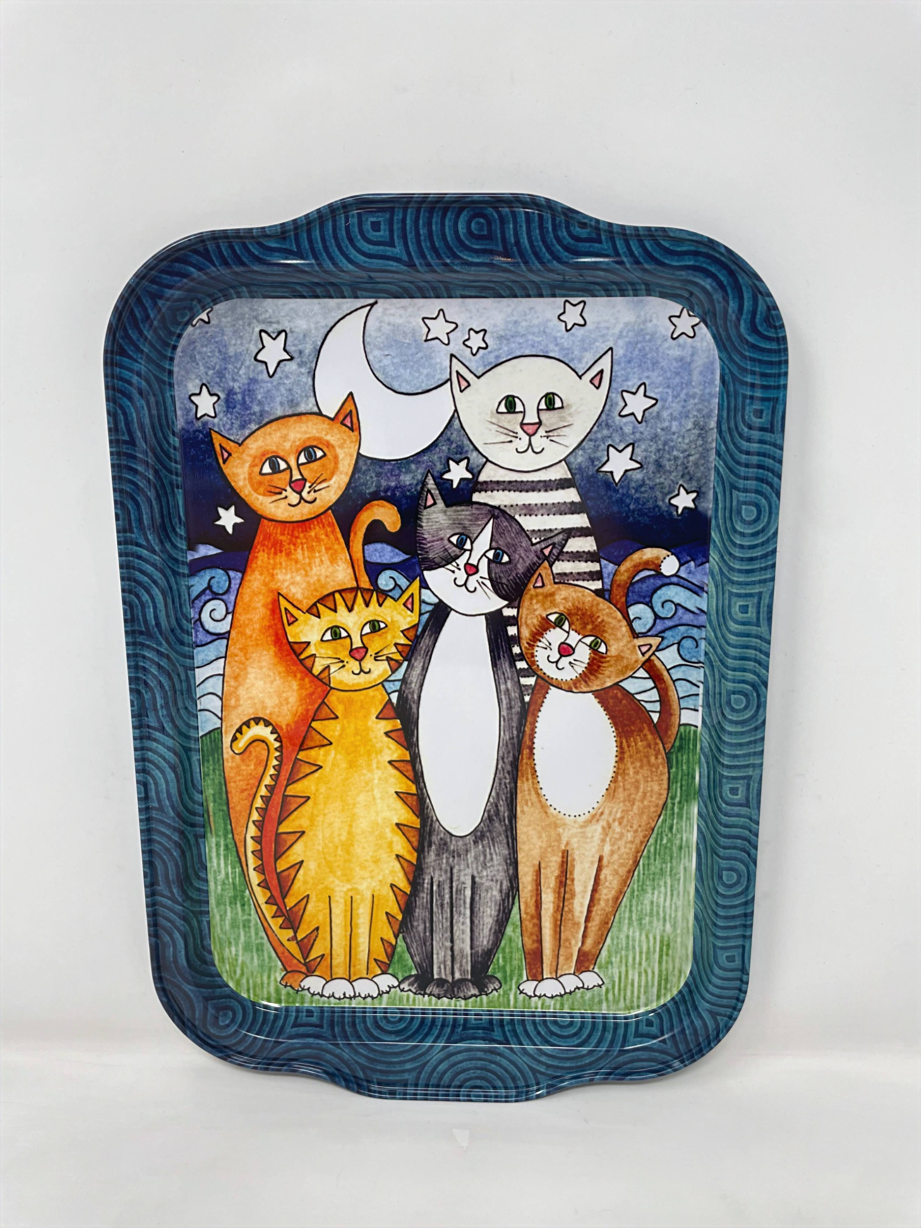 Nai Gifts - Wholesale Decorative Tray - Large Metal Cat Design Tray1