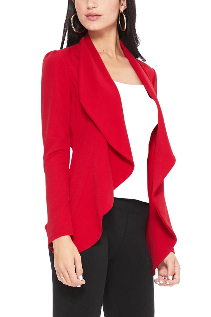 MOA COLLECTION - Wholesale Blazer - Women's - Women's Solid Casual Career Blazer Jacket12