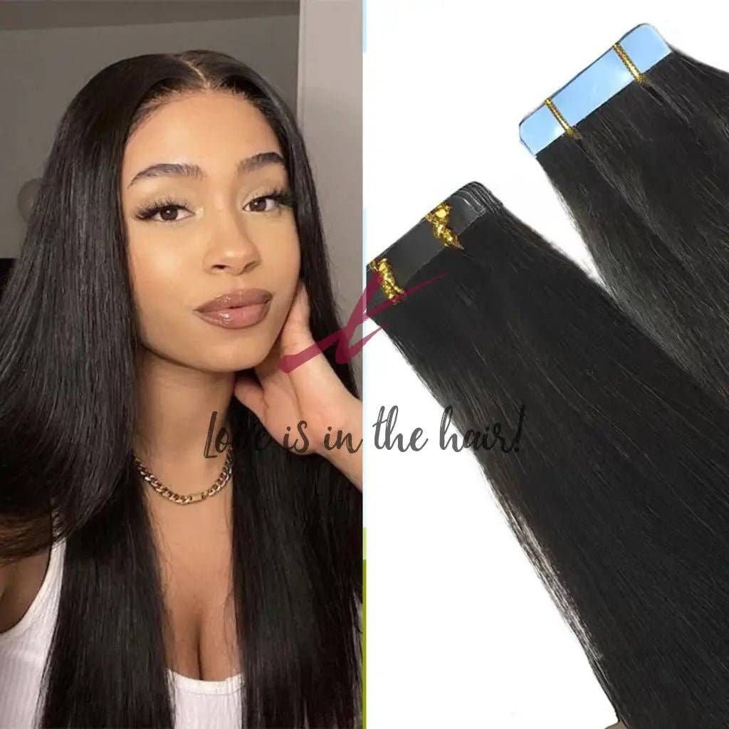 Natural Color B  Silky Straight | Tape In Human Hair Extensions | Brazilian V for wholesale on Faire13