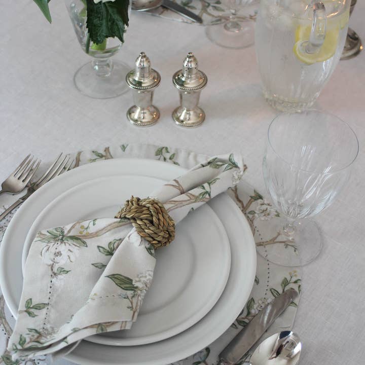 Camellia Floral Dinner Napkins, Set of Four for wholesale on Faire4