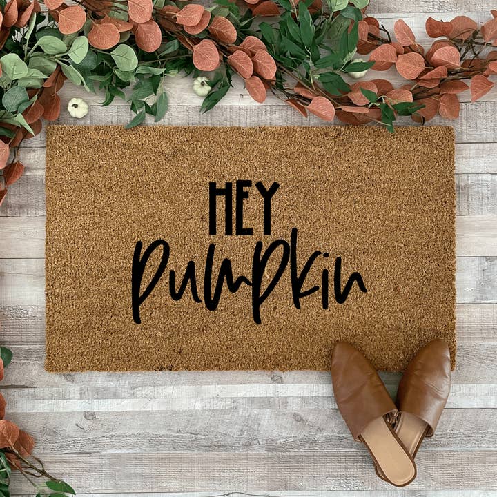 Hey Pumpkin Fall Doormat for wholesale by Nickel Designs Doormats