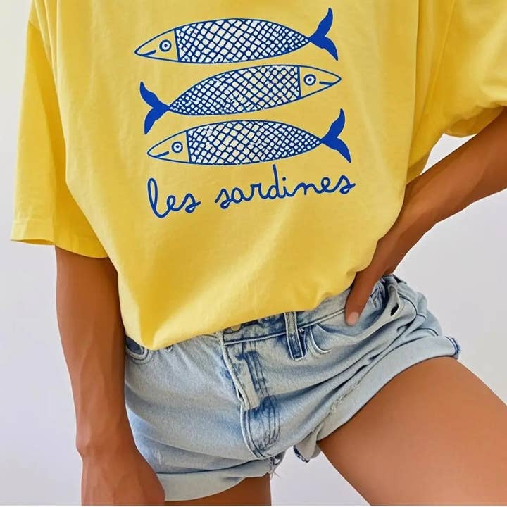 Rosa Clothing - Wholesale T-Shirt - Women's - Les Sardines Print Women T-Shirt5