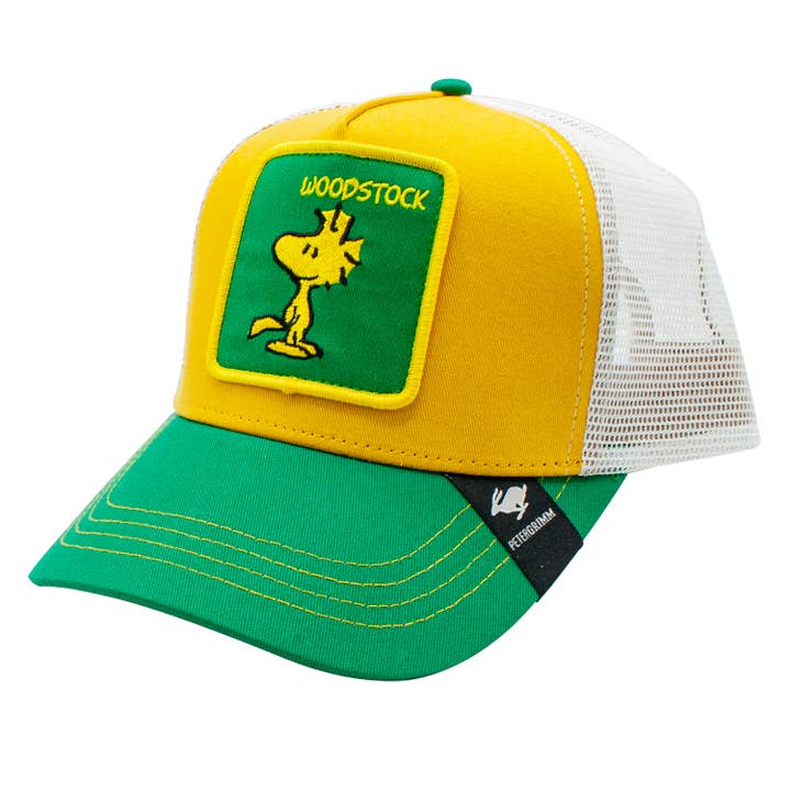 Peter Grimm - Wholesale Trucker Hat - Unisex - Woodstock Peanuts Cotton Mesh Yellow Adjustable Trucker Hat