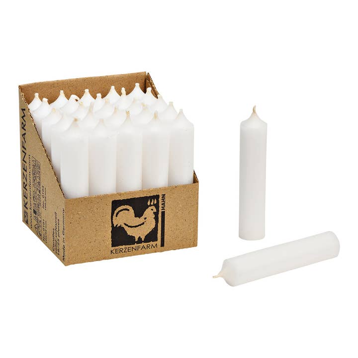 Stagelys hvid gennemfarvet Ø 2x10 cm Brændetid ca. 4 timer. for engroshandel hos Wurm