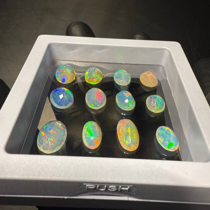 Welo Opal Faceted Lot – 21.10 ct (12 pcs) – Natural Ethiopia for wholesale by Modeeq Gems