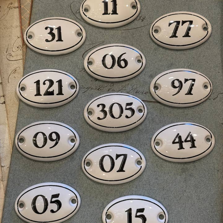Monahan Papers - Wholesale Craft Supplies - Set of 12 Porcelain Bisque Numbers0