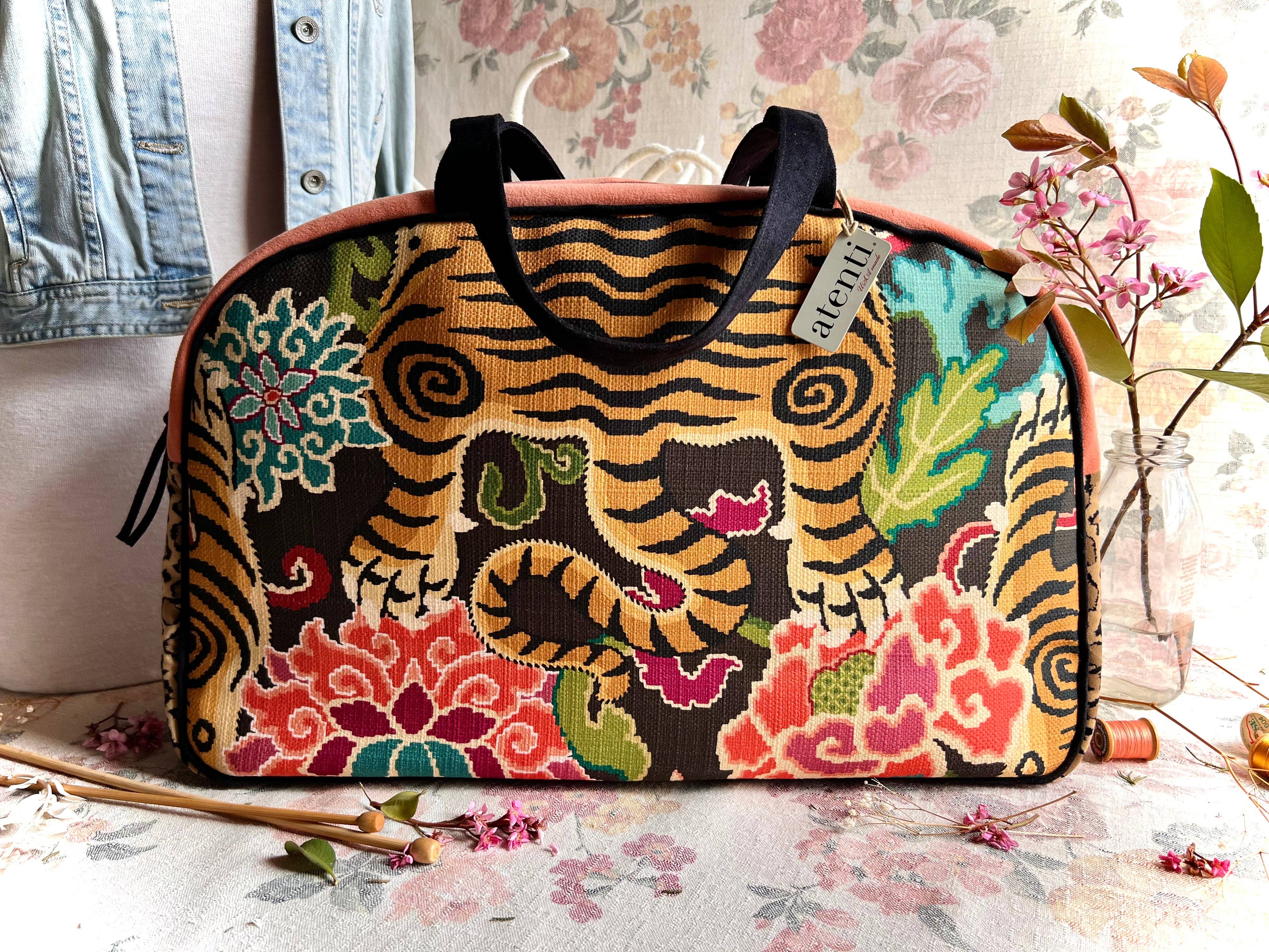 Atenti - Venta al por mayor Bolsa de viaje - Mujer - Le Tigre Overnighter-Atenti USA hecho a mano, bolso de fin de semana, bolsa de viaje10