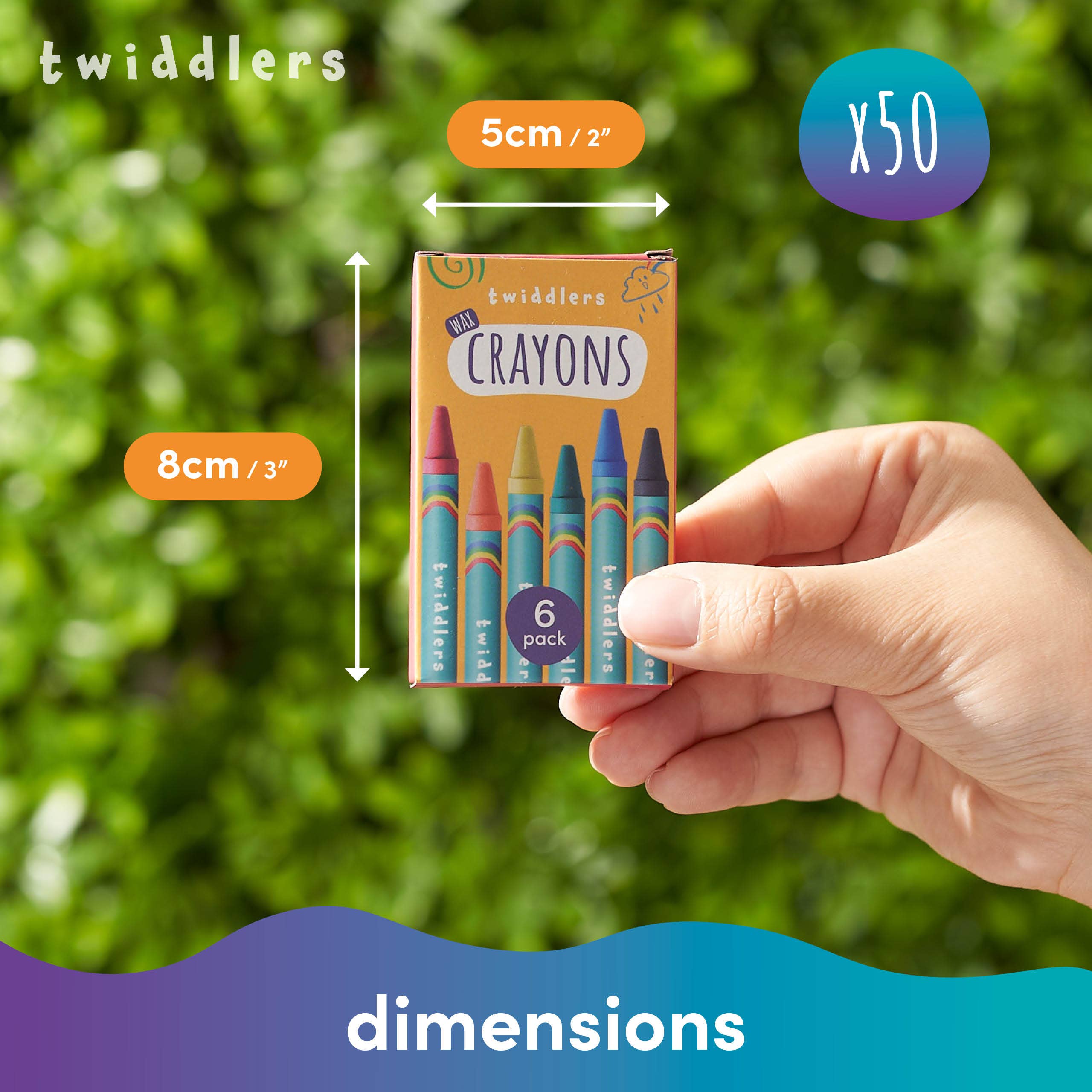 The Twiddlers - Vente Crayon – enfant et bébé - 50 boîtes de crayons de cire pour enfants, 6 crayons par boîte, X 300 1