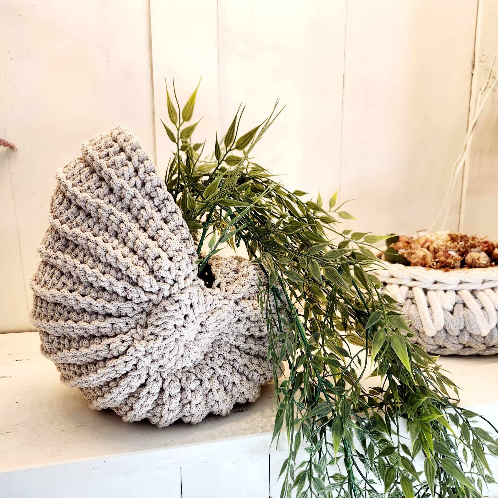 Naturalmarjory – wholesale Korg – Ammonite M, bohemisk dekorativ korg i form av snäcka2