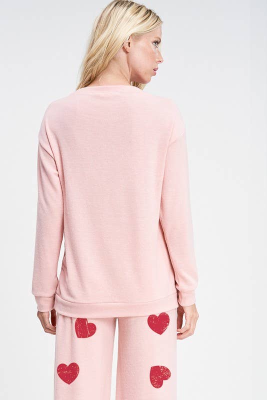 Lemon Tree - Wholesale Lounge Set - Women's - Heart smile  sleep lounge wear set7