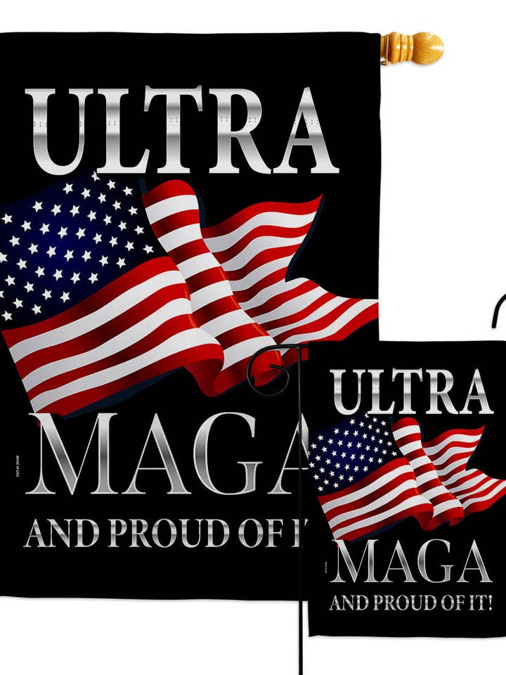 Drapeau Maga Et Fier Politique pour la vente par Two Group Flag Co