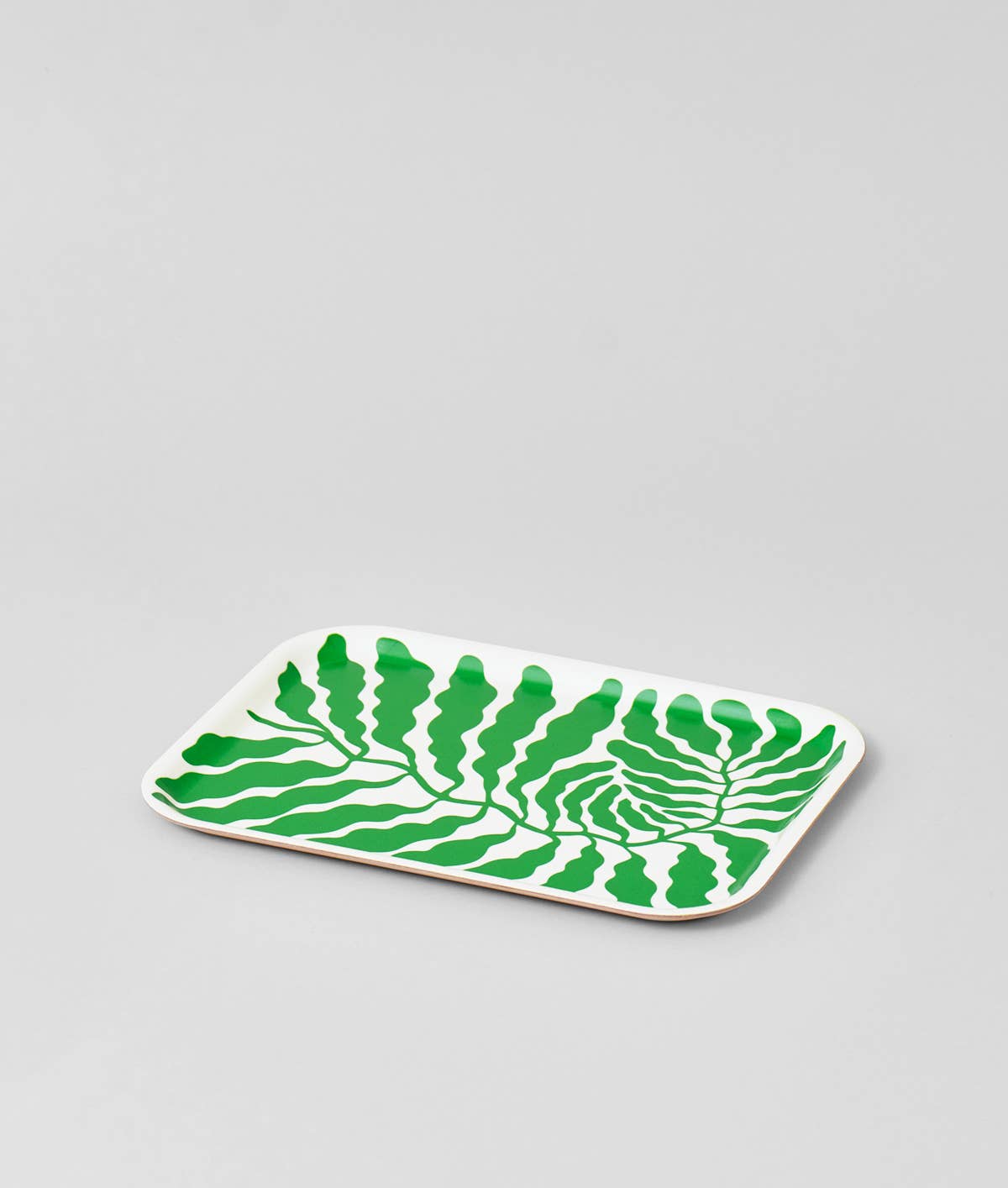 Wrap (US duties paid) – wholesale Serving tray – Spring Green Leaves Small Rectangle Birch Serving Tray1