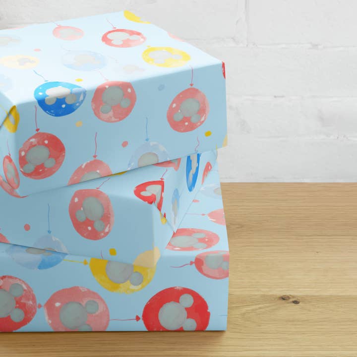 Mouse Balloon Wrapping Paper for wholesale by Wishbrush