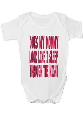 Print4U – wholesale Bodysuit (non-footed) – Baby – Does Mommy Look Like I Sleep Baby Onesie Vest Babygrow0
