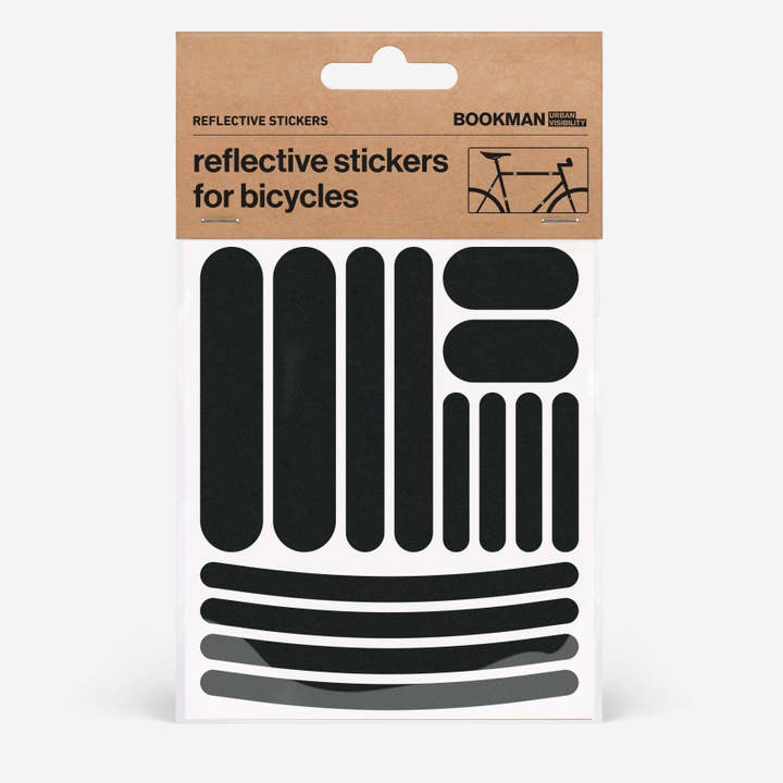 Reflective Stickers Strips Black for wholesale by Bookman Urban Visibility