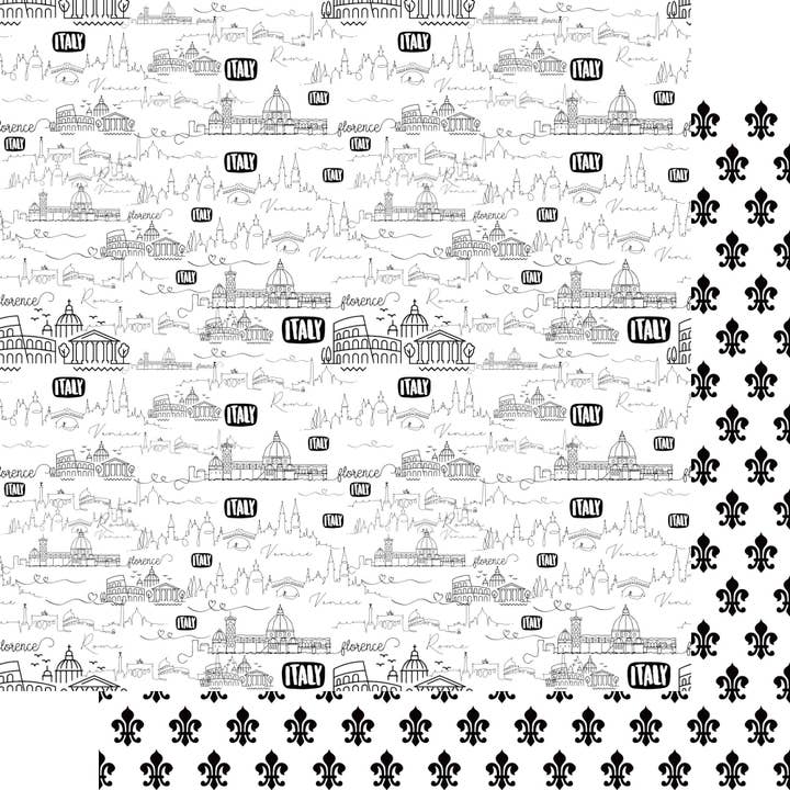 Italy Travels Collection Roman Ruins 12 x 12 Double-Sided Scrapbook Paper by SSC Designs - 15 Pack for wholesale by SSC Wholesale