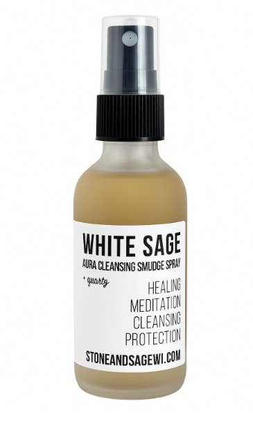ERTH World Corp DBA Stone+Sage – Engroshandel Duftspray – White Sage Smudge Spray – Rensning af aura, heling og meditation2
