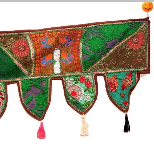GYPSY STUDIO - Venta al por mayor Cenefas - Toran de Puerta India Patchwork Hecho a Mano Valance de Ventana Banjara