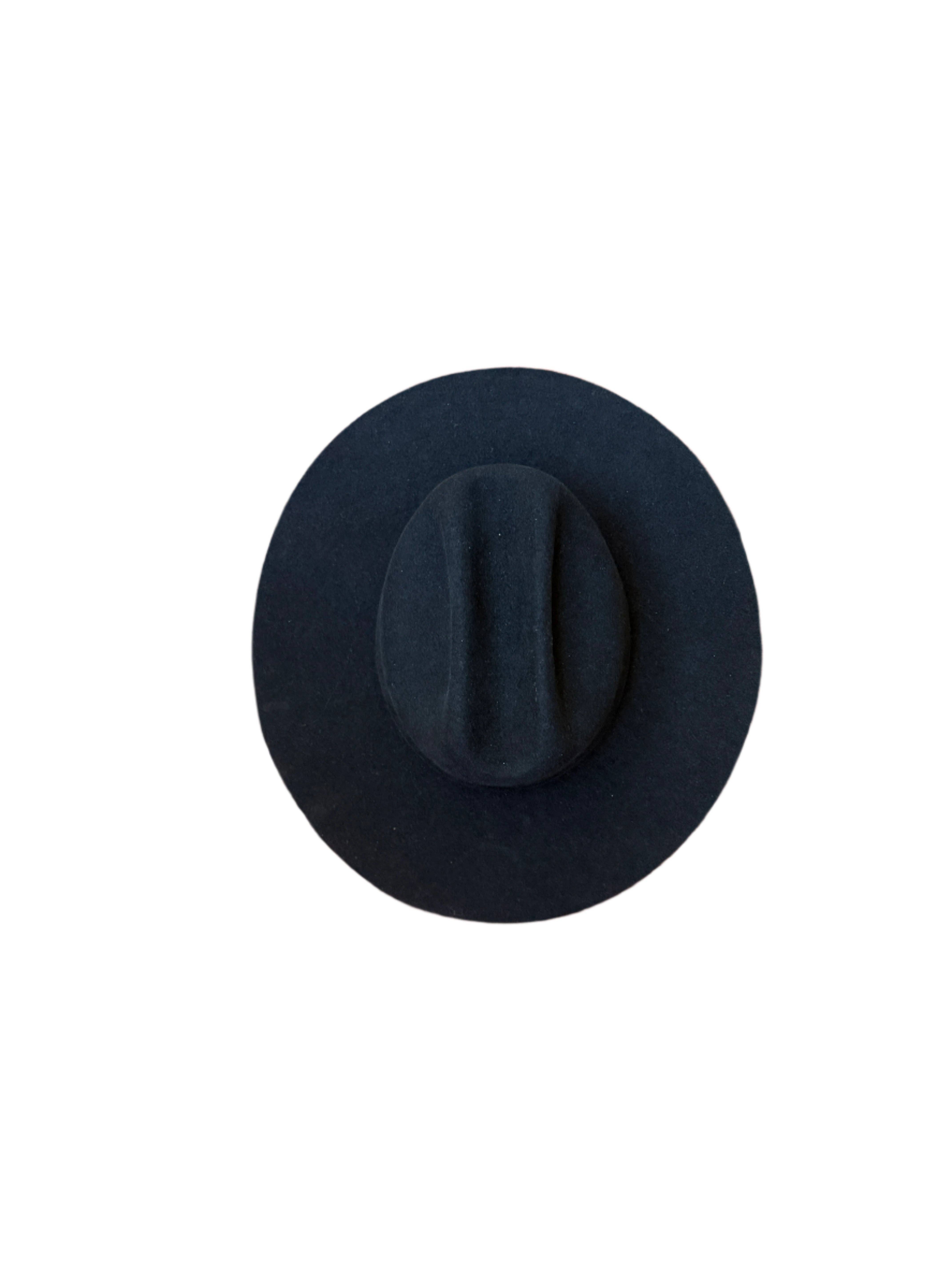Wilder and Soul Wholesale Hats - Wholesale Fedora - Women's - The Quinn Cattlemen Wool Felt Hat - Black1