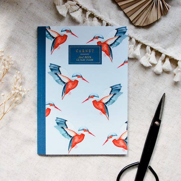 Notitieboek voor briefpapier, A5, Kingfisher voor wholesale door Bleu Coquille