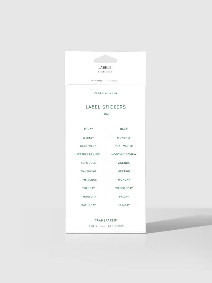Clear Label Stickers | Legend for wholesale by Cloth & Paper