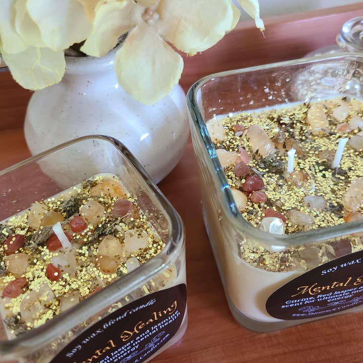 Starstruck Candles - Wholesale Jar/Filled Candle - Mental Healing Crystal Intention Candle7