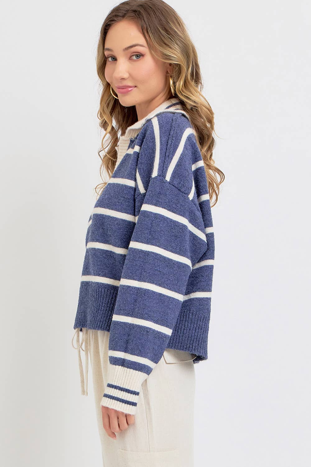 Sweet Lovely by Jen - Wholesale Knit Sweater - Women's - STRIPED EVERYDAY  KNIT SWEATER15