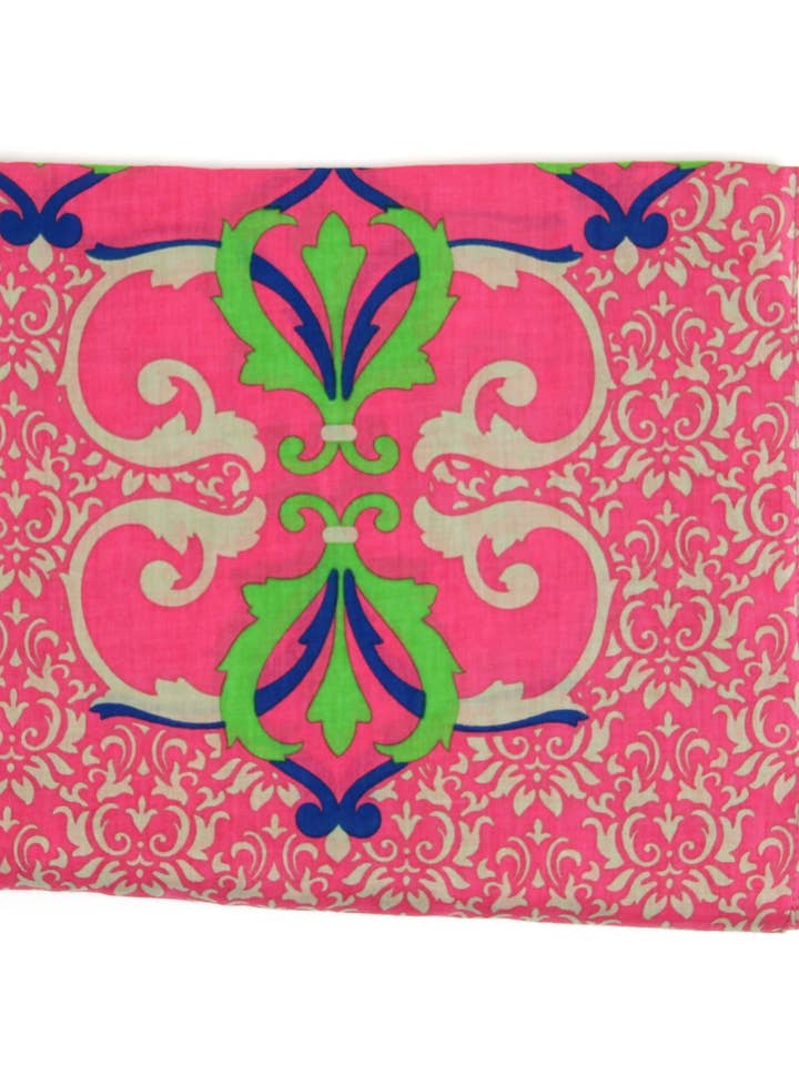Medicis Pink Organic Cotton Scarf for wholesale by Les Belles Vagabondes