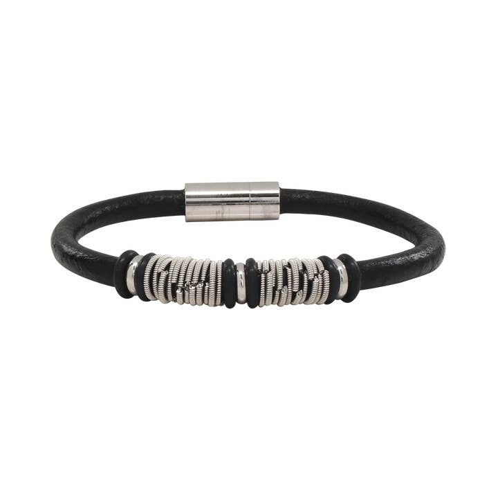 Wound Up Leather Bracelet - Staccato for wholesale by High Strung Studios