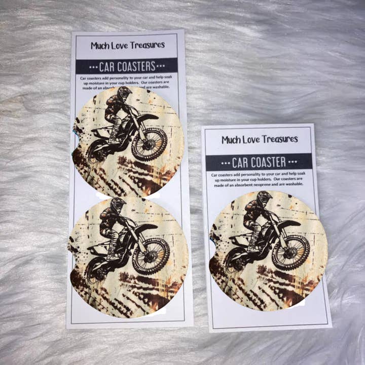 Dirt Bike Car Coaster for wholesale by Much Love Treasures