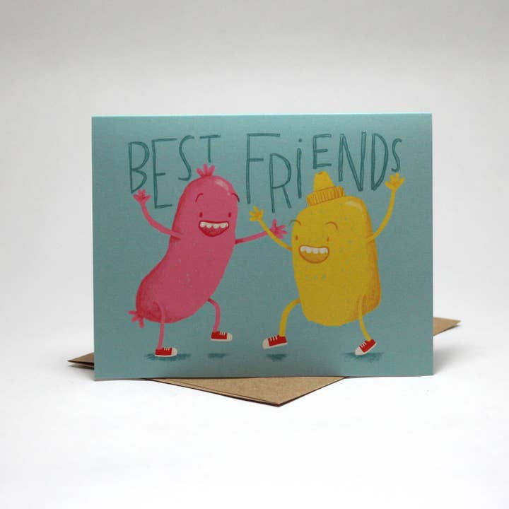 Carte de voeux Best Friends - Carte vierge - pour la vente par Sarah Parker Illustration