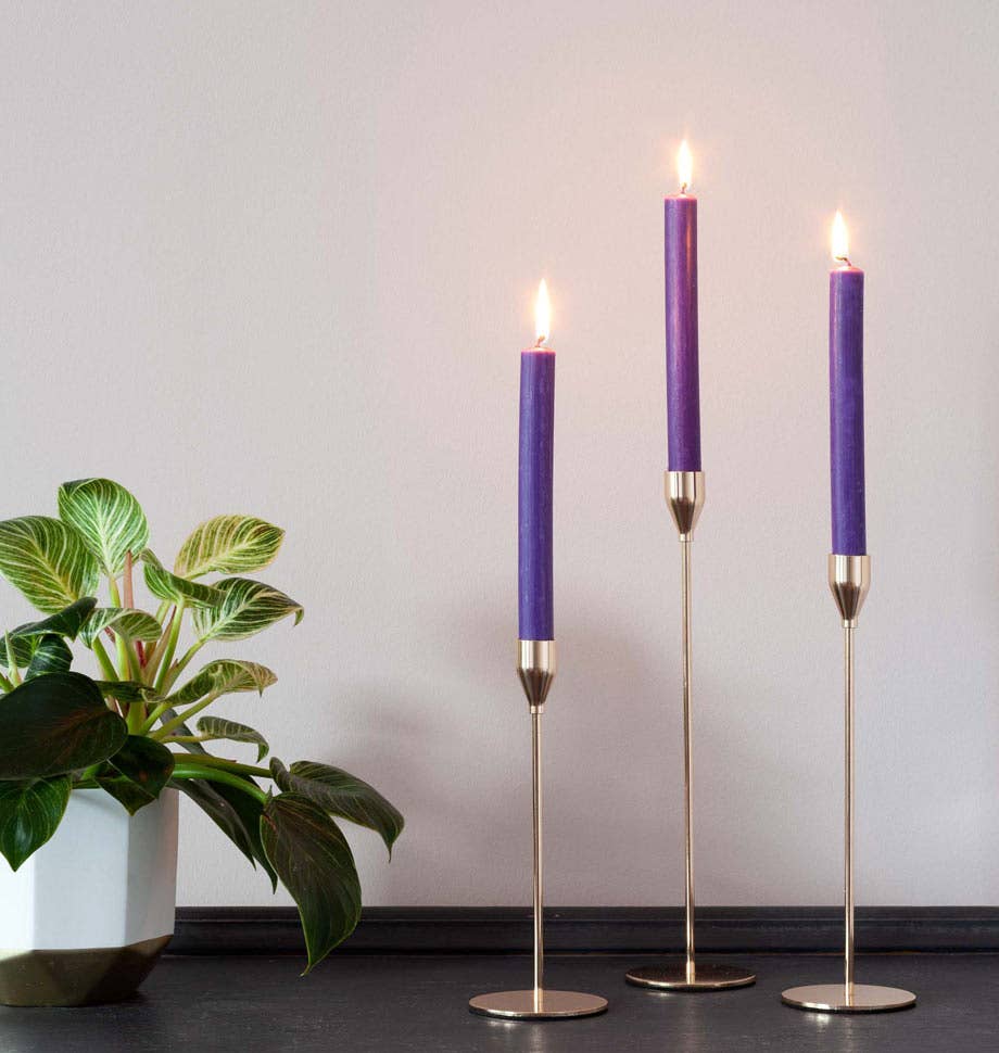 Shearer Candles - Wholesale Tapered Candle/Candlestick - Purple 8 inch Dinner Candles x 202