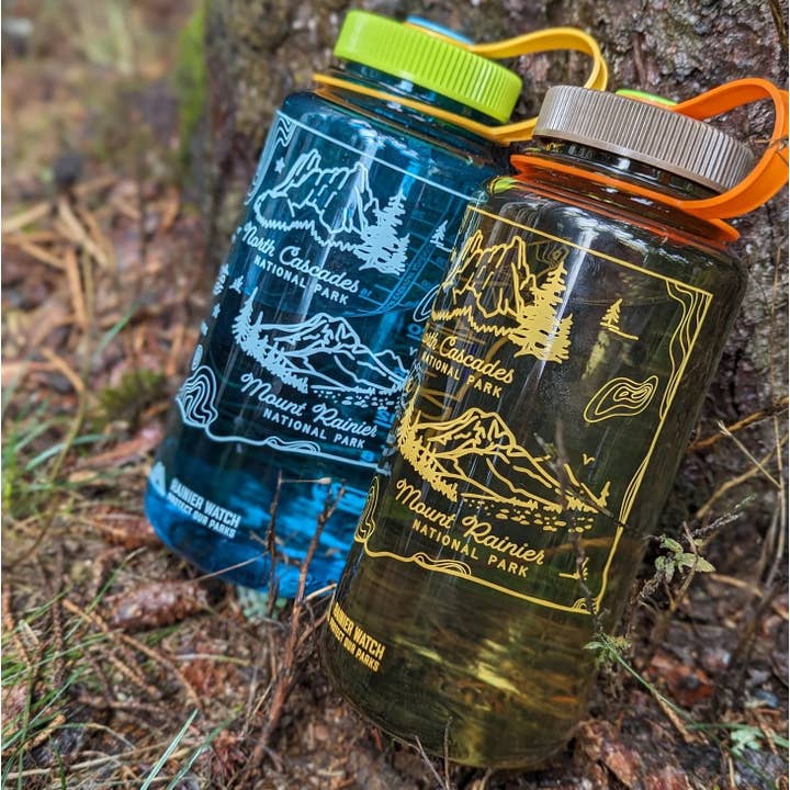 Rainier Watch Supply Co - Wholesale Water Bottle - Washington National Parks Nalgene Bottle