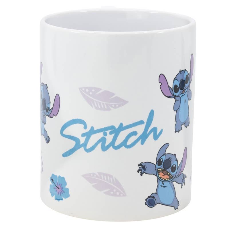 Stor - Wholesale Coffee Mug - Stor Ceramic Mug 325 ml in Gift Box Stitch Leaves Pattern2