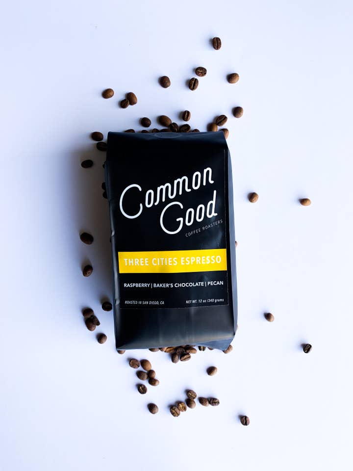 12oz 3 Villes Espresso pour la vente par Common Good Coffee