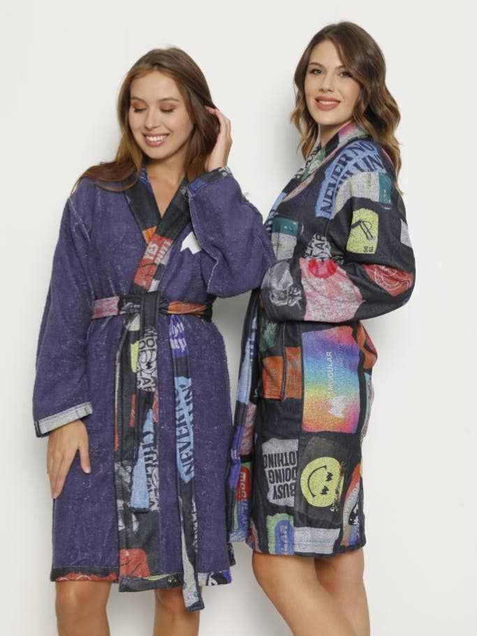 La Hammam - Wholesale Robe - Unisex - Printed Unisex Bath Robe2