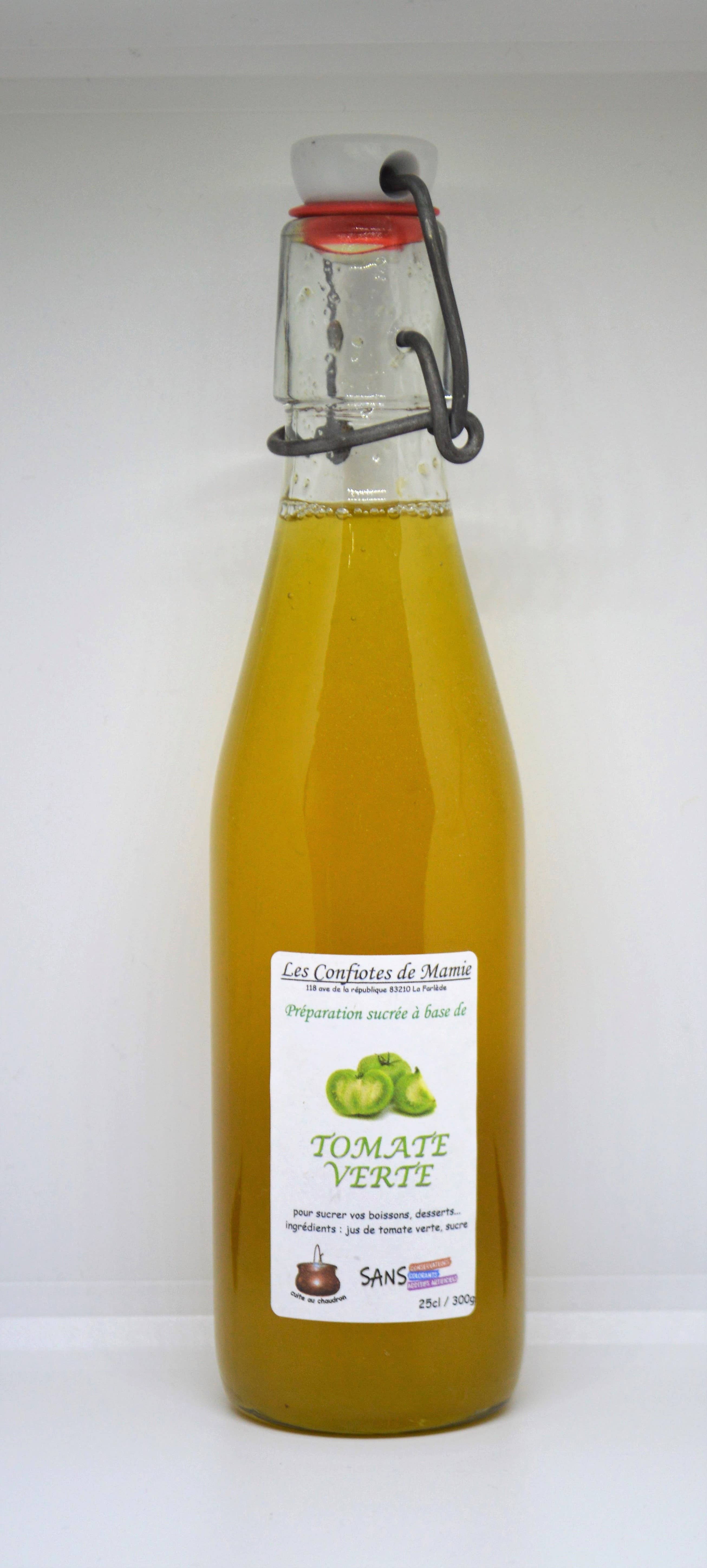 Les confiotes de mamie – Engroshandel Cocktailmix/sirup – Grøn tomatsirup 25 cl0