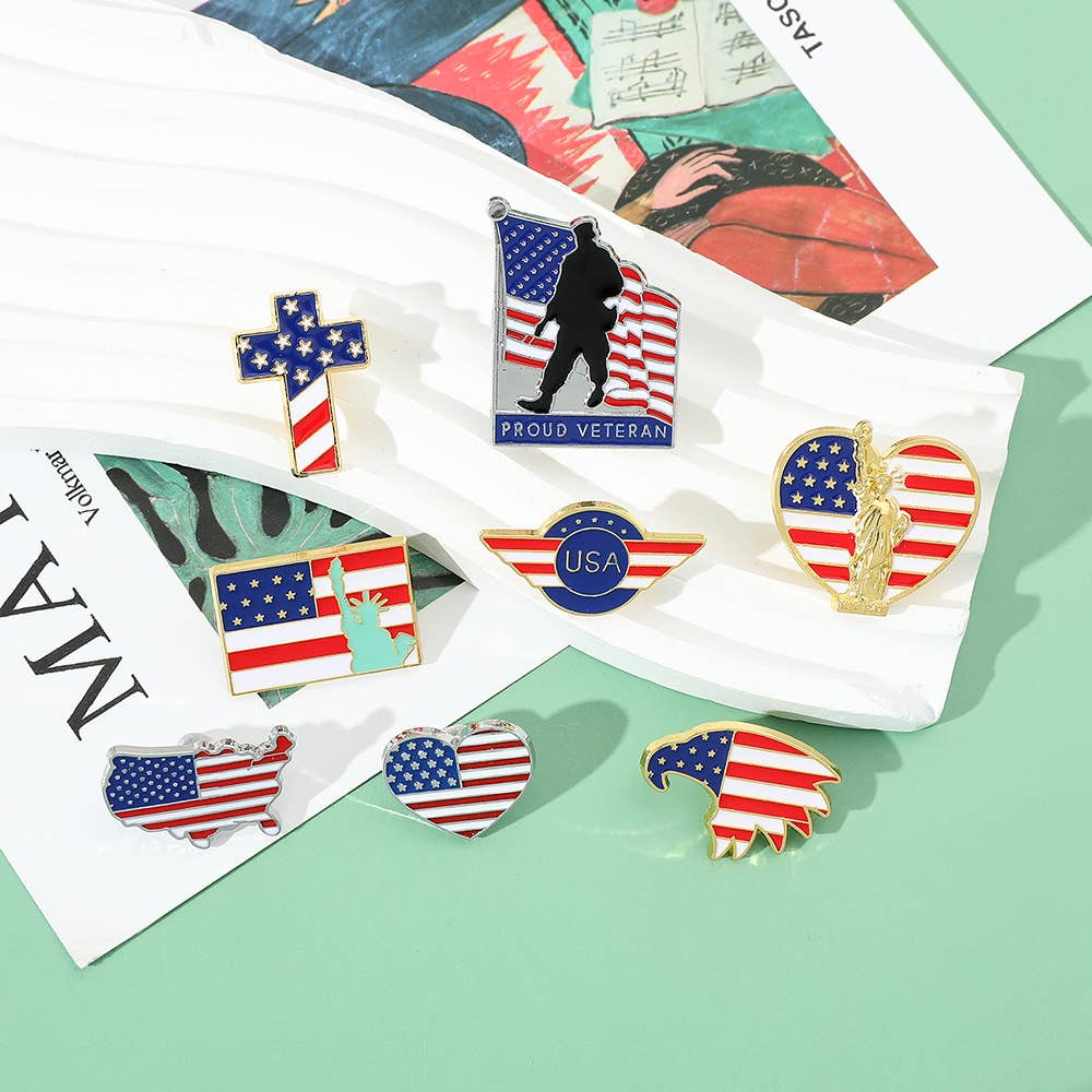 Tourtiwi - Wholesale Brooch - National Flag Theme Series Brooch Badge14